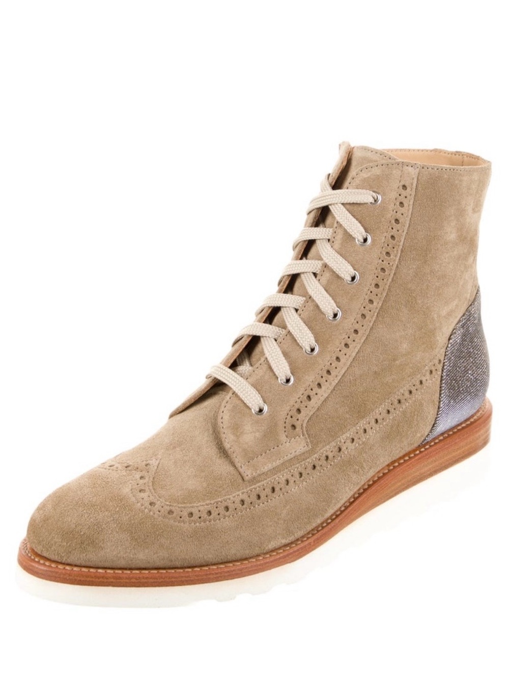THE OFFICE OF ANGELA SCOTT Mr Harrison Tan Metalic Boot Sz 43 NWB - Picture 2 of 14
